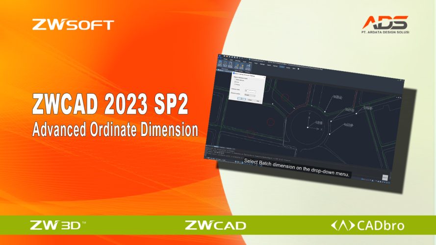 Fitur terbaru ZWCAD 2023 : Advanced Ordinate Dimension